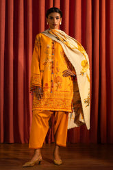 Unstitched Winter Slub 3 Piece Suit